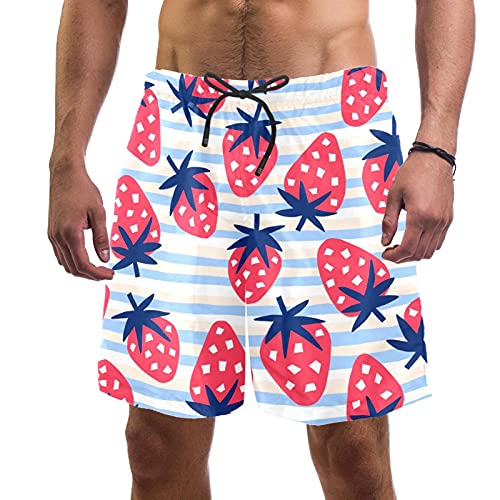 Swim trunks homme fraise short de bain garçons pour surf et plage taille L