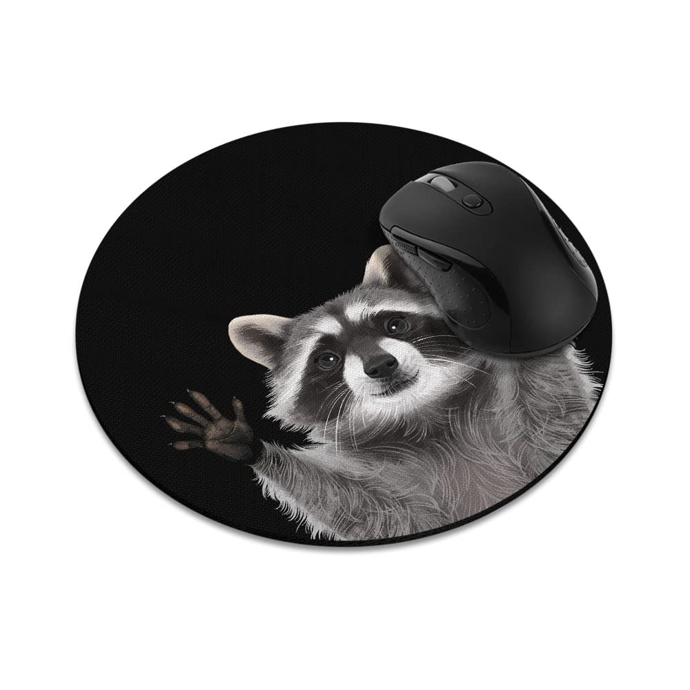 Amazon.com: WIRESTER Non-Slip Round Mousepad, Raccoon Hands Out
