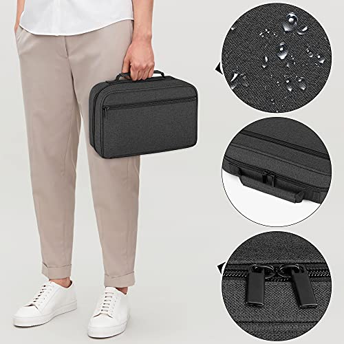 Image of Damero Stethoscope Carrying Case Holds 2 Stethoscopes and BP Cuffs, Black | Portable Stethoscope Case Compatible with 3M Littmann /ADC /Omron /MDF, Slots and Pockets for Nurse Accessories, Bag Only