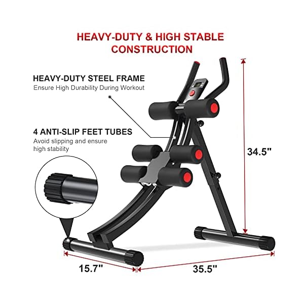 KESHWELL-Ab-MachineAbs-Workout-Equipment-for-Home-GymWhole-Body-Workout-Waist-Trainer-for-WomenMenAdjustable-Abdominal-CruncherFoldable-Core-Abs-Exercise-Machine-with-Resistance-BandsLCD-Display KESHWELL Ab Machine,Abs Workout Equipment for Home Gym,Whole Body Workout Waist Trainer for Women&Men,Adjustable Abdominal Cruncher,Foldable Core Abs Exercise Machine with Resistance Bands&LCD Display