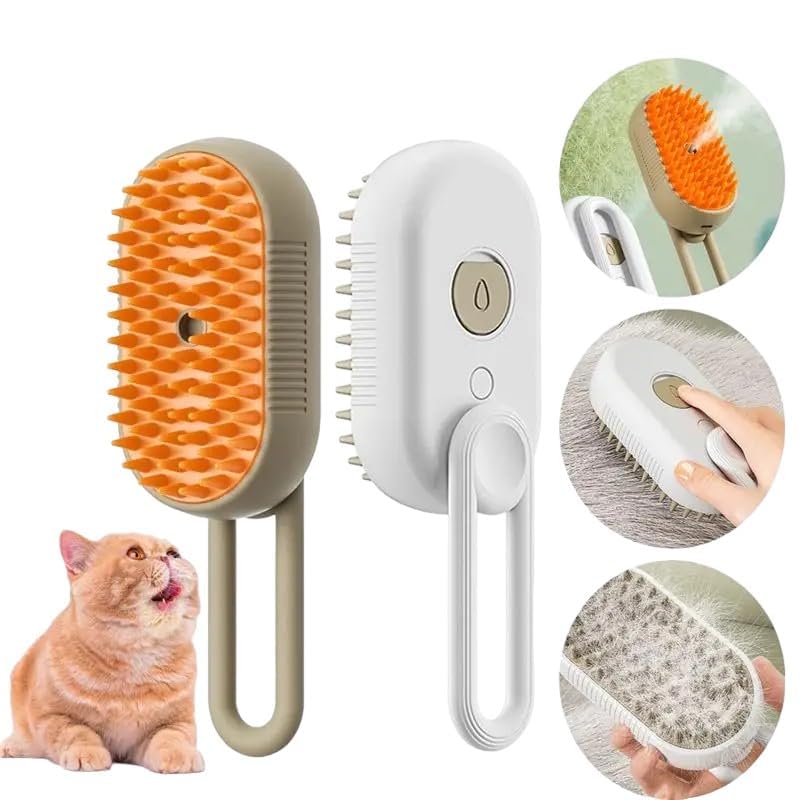 Pravyta Steam Brush for Dog and Cat, Steamy Brush for Cats and Dogs, Spray Steam Comb Brush, Steam Brush for Pet Hair Grooming (B0D2D936ZG) Amazon Price History, Amazon Price Tracker