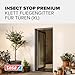tesa INSECT STOP Klett Fliegengitter Premium für Türen - 2-tlg Insektenschutz mit Klettband, rückstandsfrei entfernbar, zuschneidbar - ohne Bohren - (2 x 65cm)120cm x 250cm - Anthrazit (Durchsichtig)