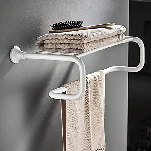 Kit accessoires salle de bain laiton blanc anti-rouille avec brosse de toilette murale