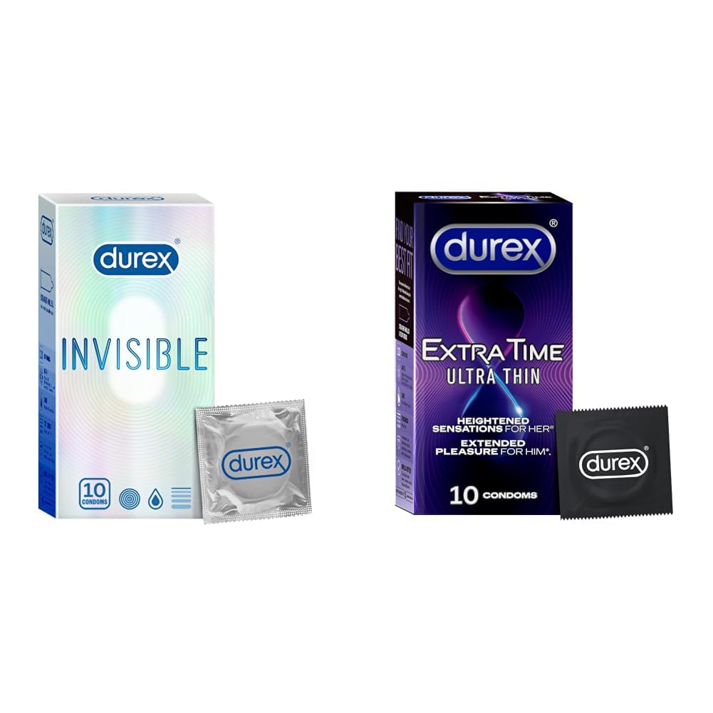 Durex Invisible Condoms | Ultra Thin Condom,10s & Extra Time Ultra Thin Condom 10 Count-picture-24