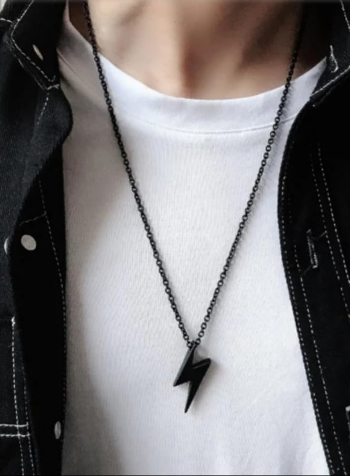 Mens Love::Everyday::Party::Workwear Titanium Stainless Steel Contemporary F1483 Black Pendant-image-23