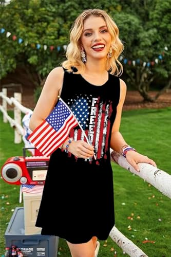 Image of Halloween Skeleton Sundresses Women Skull Print Sleeveless Pumpkin Face Jack O' Lantern Mini Tank Dress