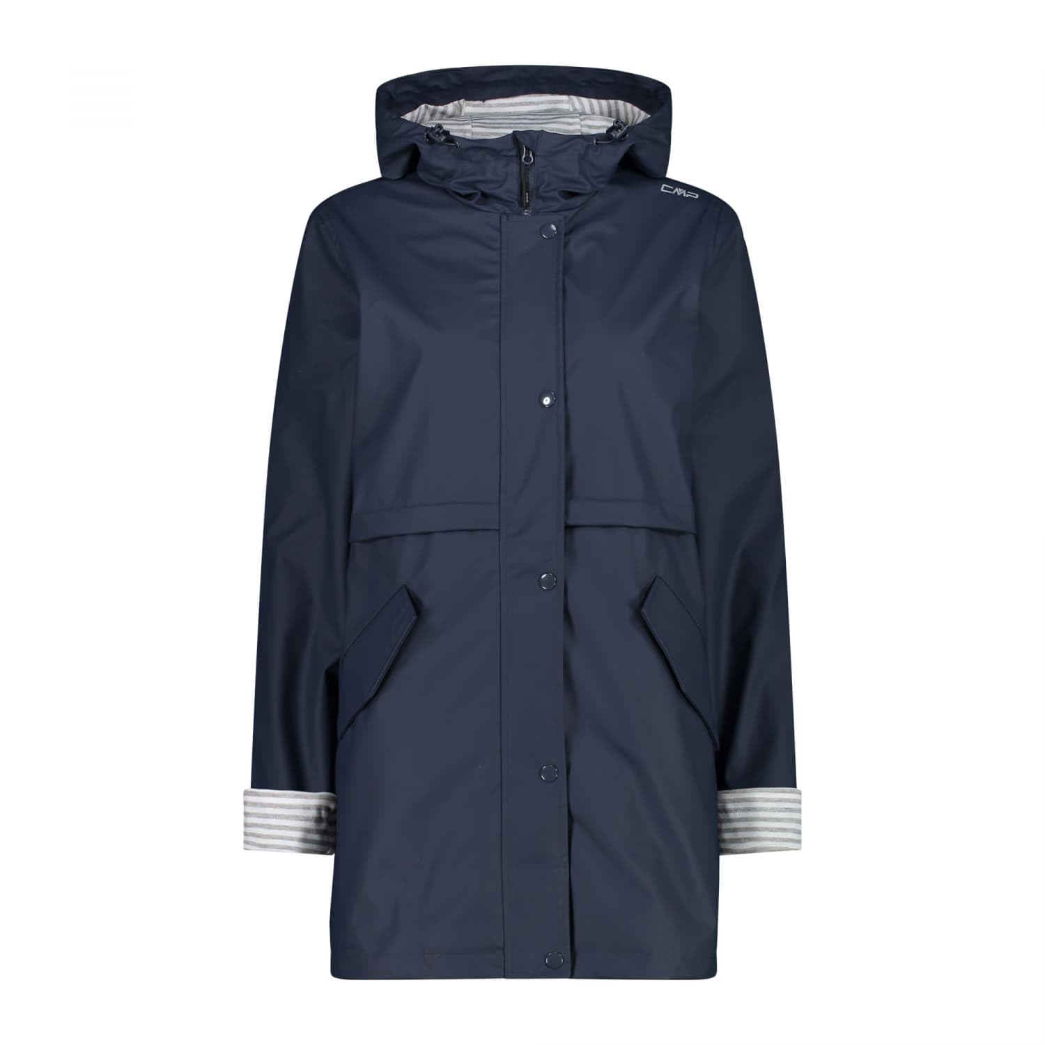 CMP - Woman Jacket Fix Hood, Black Blue, XXS