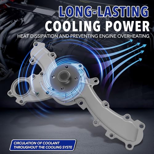 Image of Water Pump AW6047 1610009440 Compatible for Lexus ES350 RX350 RX450h, Compatible for Toyota Camry Avalon Highlander RAV4 Sienna Venza [3.5L V6] Engine Only