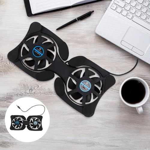 Base refrigerante portátil para laptop con ventiladores dobles miniatura 7