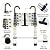 Telescopic Ladder, 8.5FT RIKADE Aluminum Telescoping Ladder with Non-Slip Feet and Stable Hook, Portable Extension Ladder for Household and Outdoor Working, 330lb Capacity