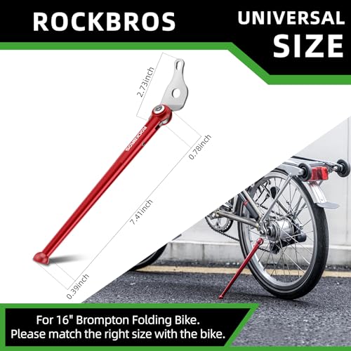 Soporte de bicicleta para rueda de 16 pulgadas Brompton ajustable central de aleación negra 4
