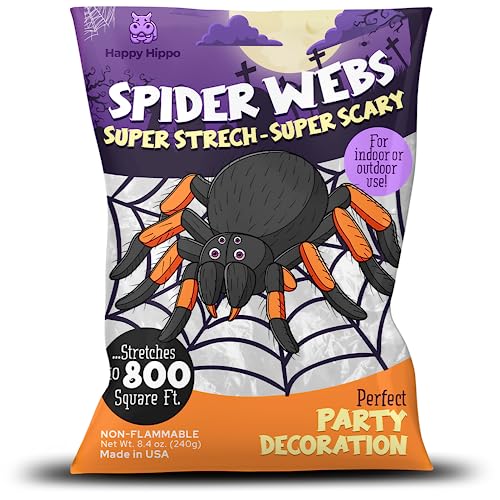 Halloween Spider Web Decoration, 800 Sqare Feet & Plastic Spiders...