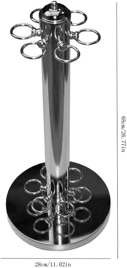 Stand Vertical Billiard Holder, Pool Rack,Freestanding Floor Stand Holds 6,Billiard Accessories,for School Family Club 1/Black/28X68Cm