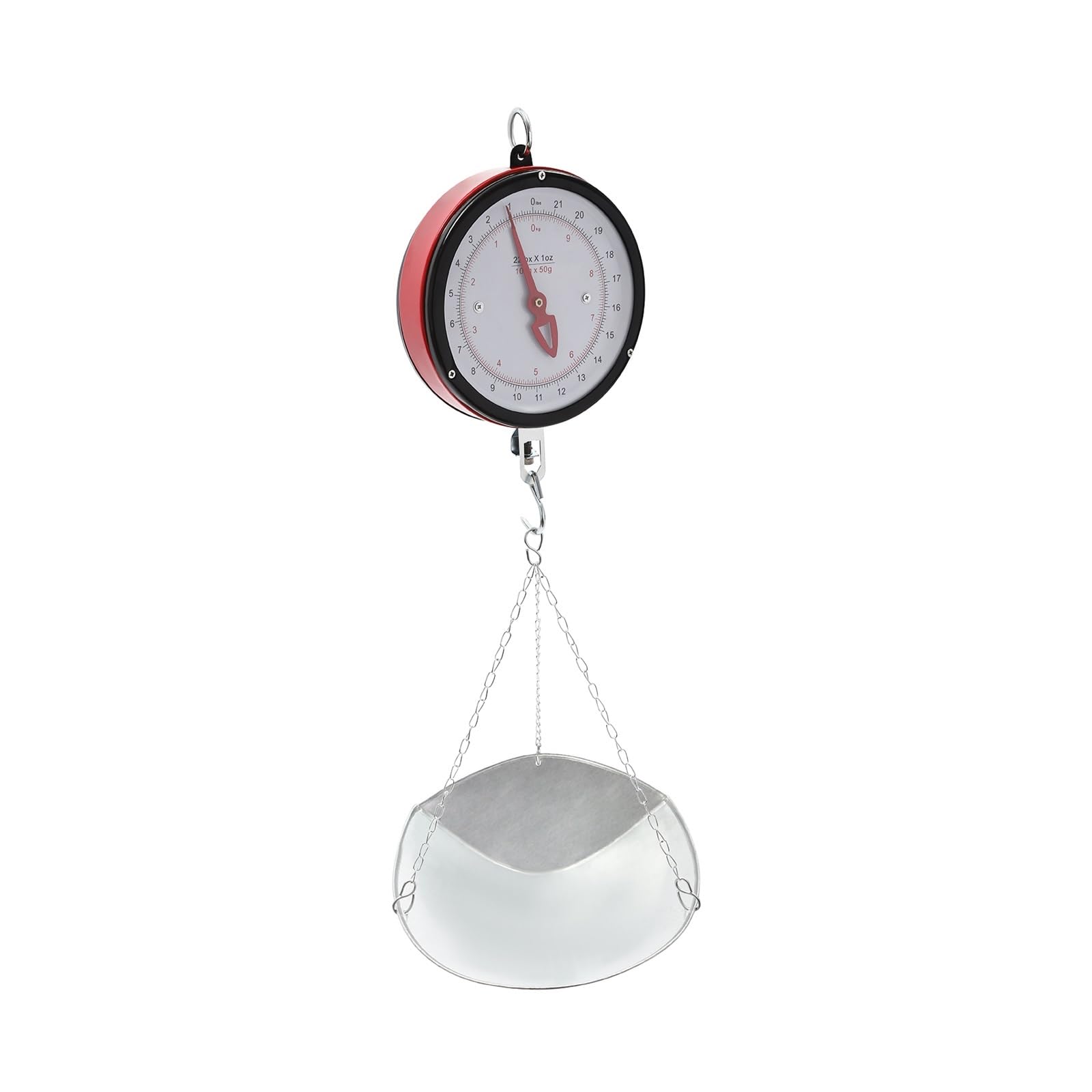 Bilancia Digitale sospesa Bilancia Meccanica sospesa con quadrante a Due Lati Paletta/Catena for la pesatura di Prodotti agricoli, Cucina e Gancio per Gru per carichi Pesanti(10KG)
