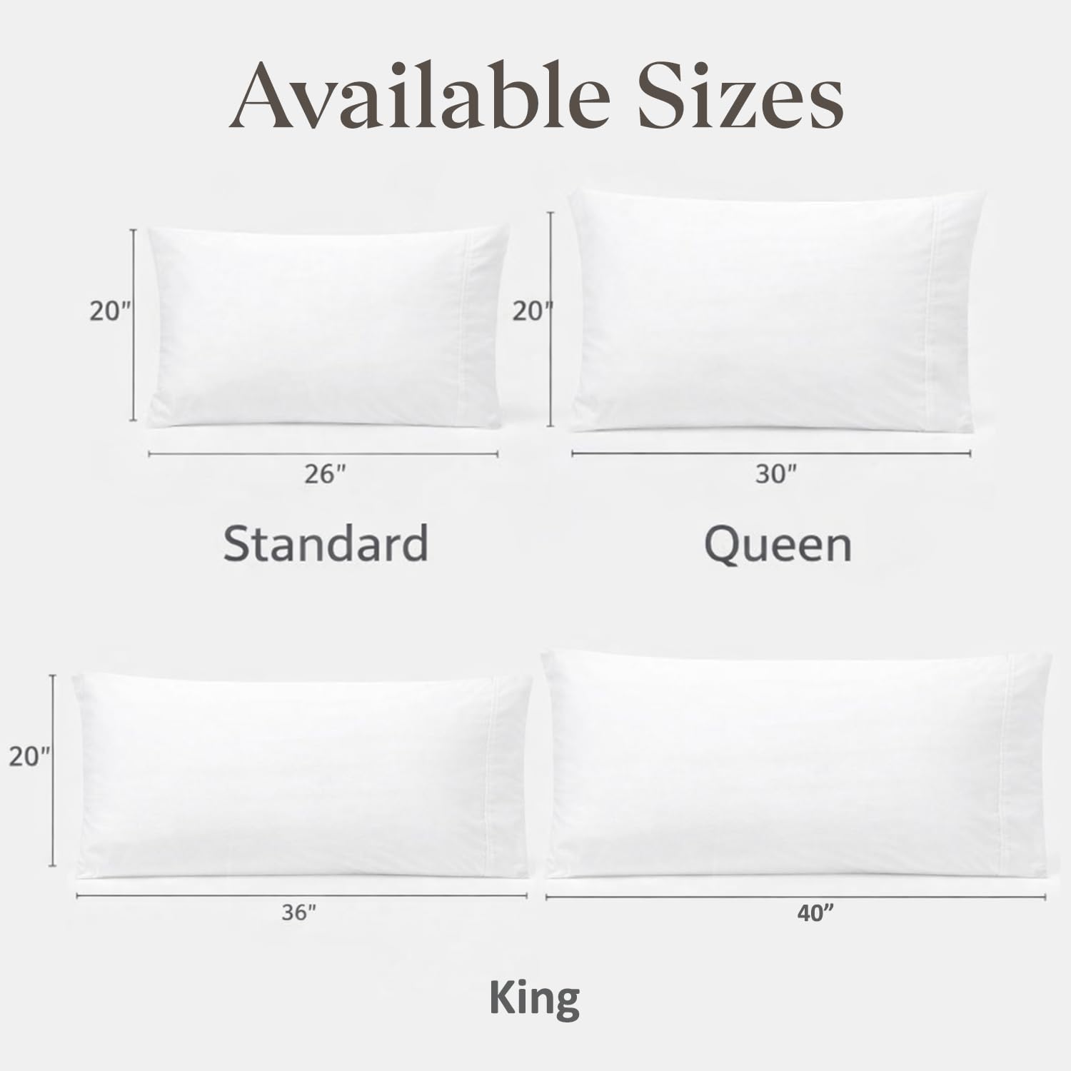 SKY BEDDINGS King Pillowcases Set of 2, 600TC Cotton Sateen, Light Blue 4