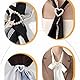 JEYORZY 2 Stück T Shirt Clip Schnalle Schal Ringe Broschen Schalring Clip Gürtelschnallen Damen Legierung Schal Clips, Schleppennadel für Brautkleid, Kleider Clip, Pin Anstecker
