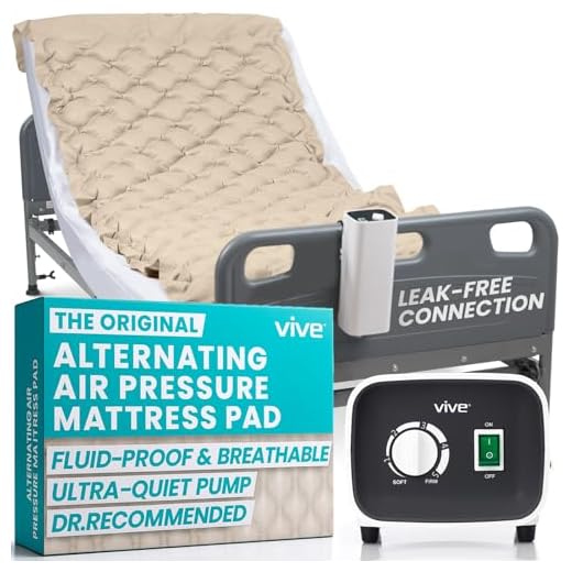 Vive Alternating Air Pressure Mattress Pad - The Original Bed Sore Prevention Solution - Hospital & Home Mattress Topper - Includes Waterproof, Heat Resistant Ulcer Cushion Pad & Whisper Quiet Pump