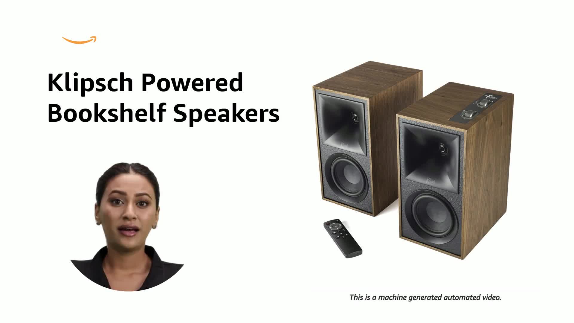 Klipsch The Fives Powered Bookshelf Speakers – Walnut Finish with