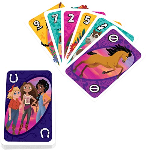 Mattel Games GXD73 - DreamWorks Spirit - frei und ungezähmt UNO-Kartenspiel mit 112 Karten mit Bildern zum Film, Spieleabend, Geschenk für Kinder ab 7 Jahren – Bild 4