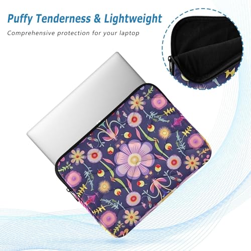 Funda para laptop 13-14 pulgadas impermeable con diseño floral miniatura 5