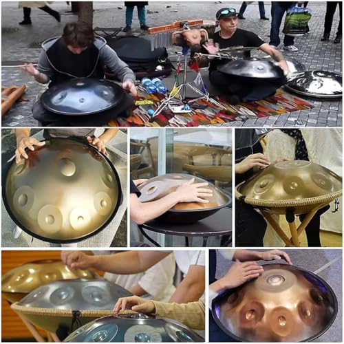 Handpan Drum 22 Pulgadas Re Mayor Kurd Silver 9 Notas miniatura 5