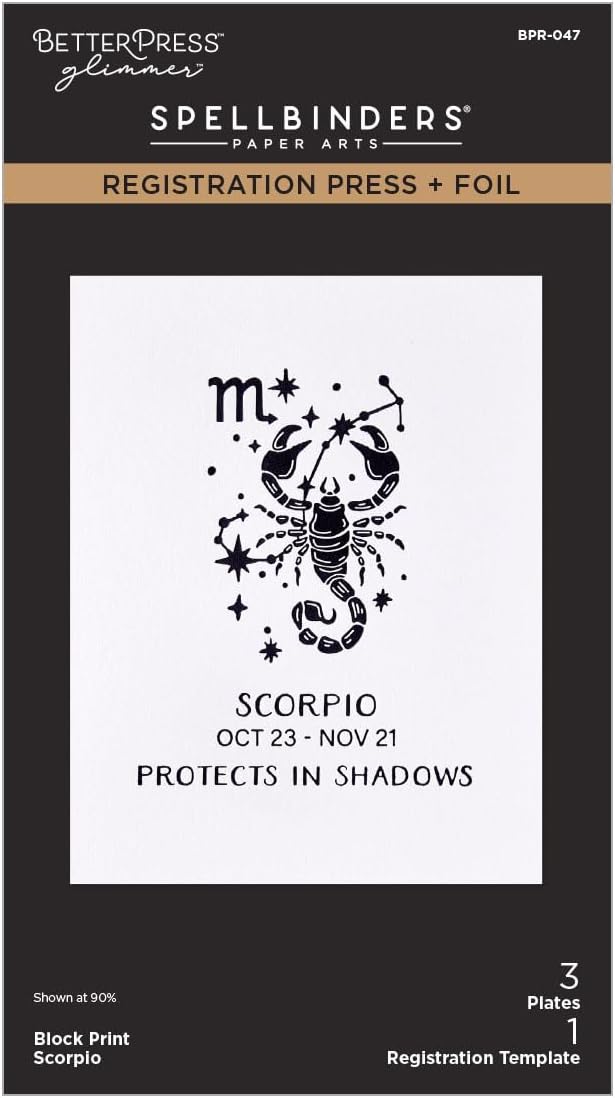 Block Print Scorpio Registration Press + Foil Plate