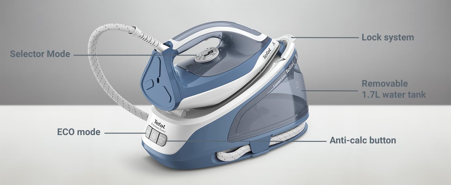 Tefal Express Essential Steam Generator Iron time-saving feature
