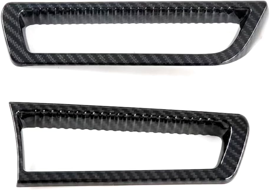 Car Accessories Fit for Kia K5 2021 2022 2023 2024 Interior Front Air Condition Outlet Vent Cover Trim Frame Decoration Sticker (Carbon Fiber Style) 2PCS ABS