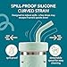 Pandaloo® Smoothie Cups for Kids - Stainless Steel Toddler Tumbler with Straw, Sippy Cup for Smoothies - BPA-Free, Toddler Snack Cups, 10 oz