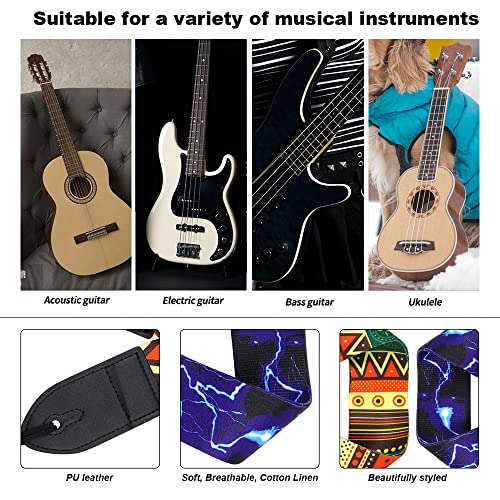 Lot de 2 sangles de guitare réglables avec extrémité en cuir, pour basse, guitare électrique acoustique, cadeau pour… - Les Beatles, Paul McCartney, John Lennon, RIngo Starr, George Harrison Lot de 2 sangles de guitare réglables avec extrémité en cuir, pour basse, guitare électrique acoustique, cadeau pour… – Image 7