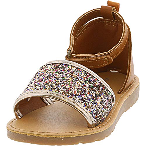 carter's Girl's Carter's Emmie Girl's Embellished Dressy-Casual Sandal with Adjustable Strap Sandal, multi, 4 M US Toddler