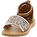 carter's Girl's Emmie Embellished Dressy-Casual Sandal with Adjustable Strap, Multi, 4 M US Toddler