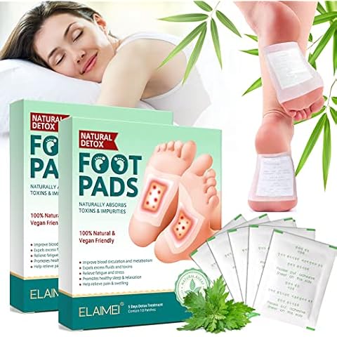 Detox Foot Patches, 20PCS Detox Foot Pads Relieve Body Stress, Feet Detox Pads Deep Cleansing for Impurity Removal, Pain Relief, Sleep Aid, Relaxation Enhance Blood Circulation Cover