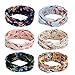 Produktbild Willingood 6er Stirnband Damen Blumen Haarband damen Haarreifen damen Headwrap Turban-Kopf-Verpackungs Haarschmuck, Breite 8.5cm, Mehrfarbig