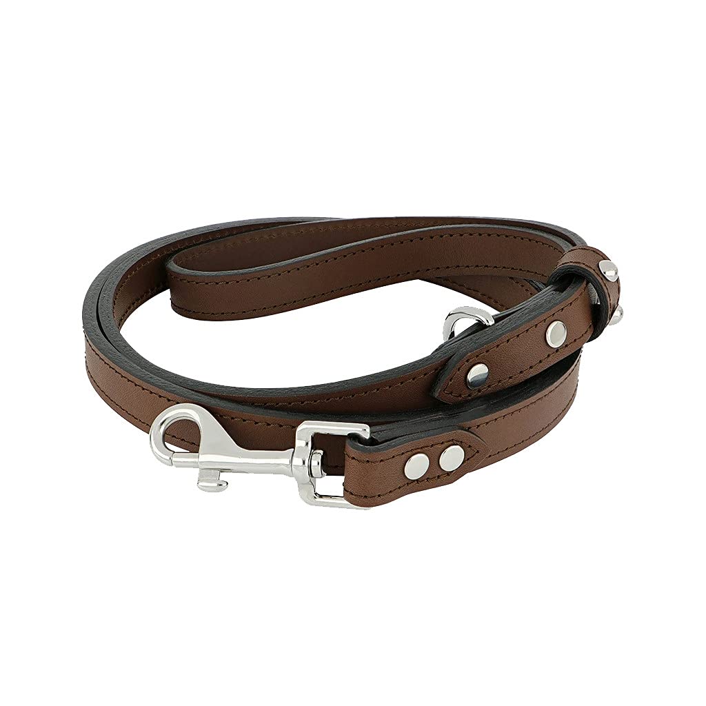 Laisse en cuir pour chien BRANCO : finies les brûlures aux mains en promenade