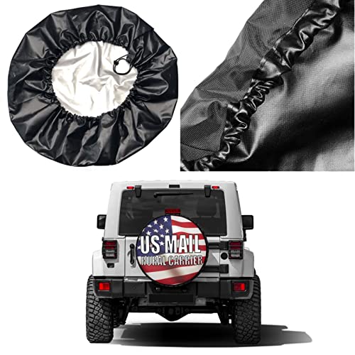 Image of Us Mail Rural Carrier Spare Tire Cover Dust-Proof Wheel Tire Cover Fit Trailer, RV, SUV and Many Vehicle 15 Inch