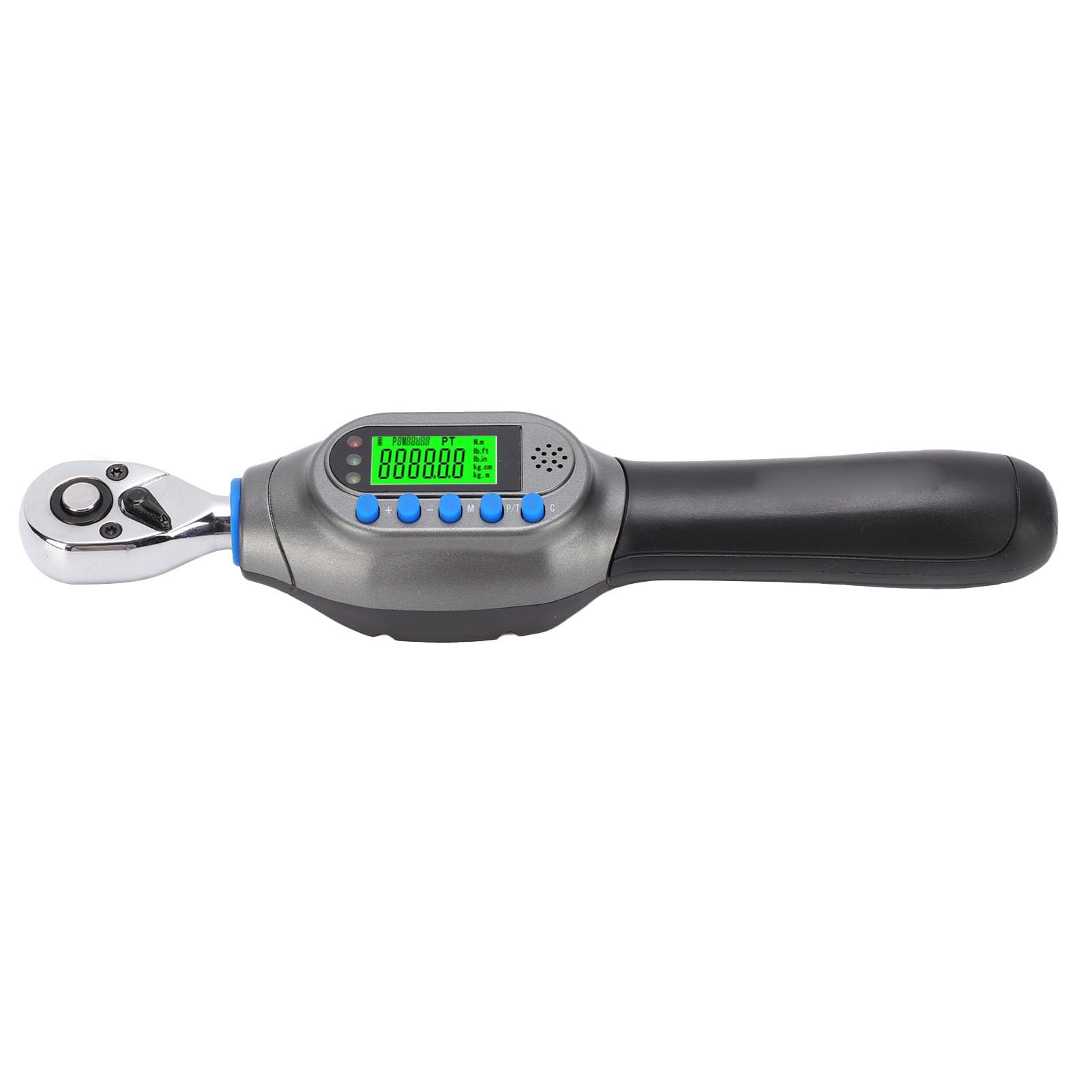 Llave de Torsión Digital, Llave Dinamométrica Electrónica con Accionamiento de 1/4 de Pulgada con Aviso de Luz Sonora, Precisión ±2% 0,6-12 N.m, 5 Unidades, 2 Modos, 10 Valores