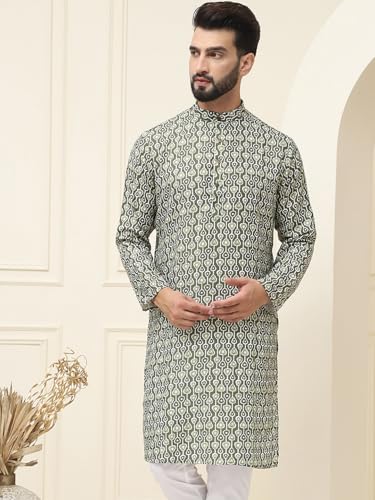 Image of SOJANYA (Since 1958 Men's Exquisite Silk Blend Kurta Elevate Your Festive Look-Crafted for Excellence