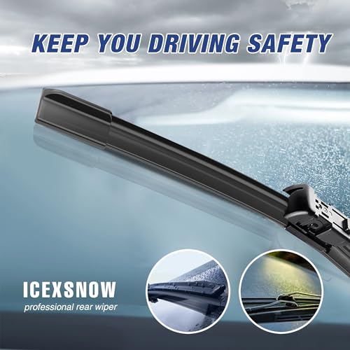 Image of ICEXSNOW 28 inch+21 inch Windshield Wiper Blades Replacement for 2015-2023 Ford Transit-150 /Transit-250 /Transit-350 /Transit-350 HD Automotive Replacement Windshield Wiper Blades,Top Lock