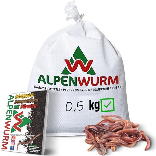 0,5 kg de gusanos de compostaje (mín. 500 unidades) | lombrices d...