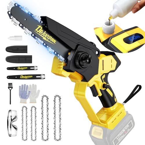 Cordless Mini Chainsaw Compatible with Dewalt 20V MAX Battery (NO Battery), 6 Inch & 8 Inch Small...