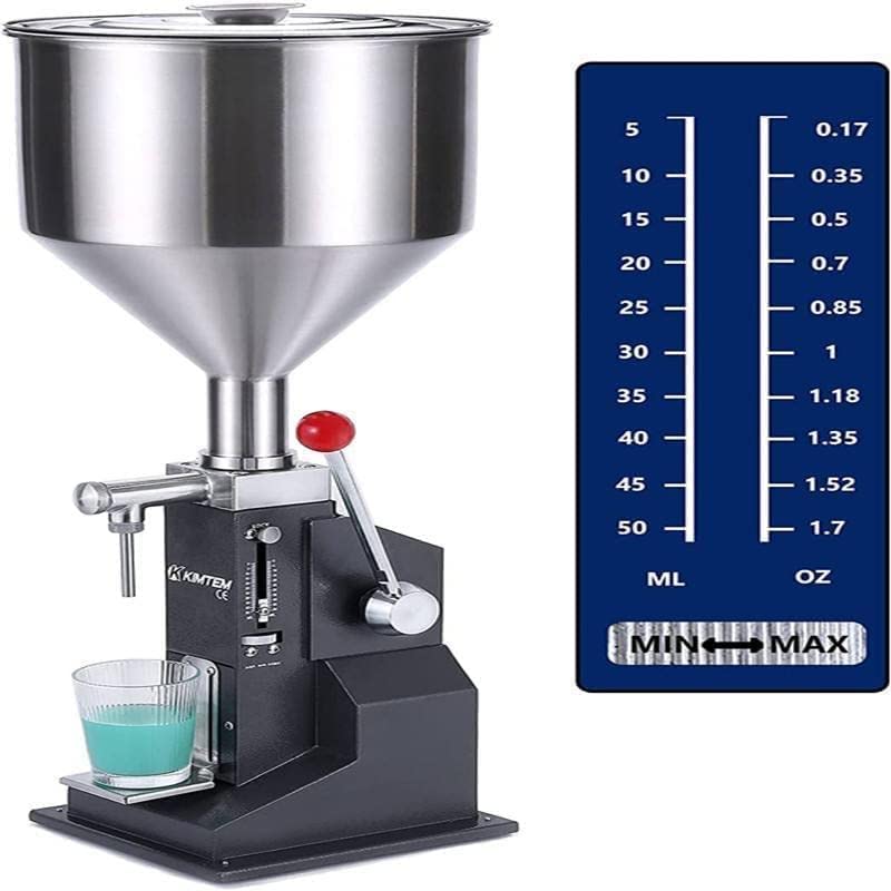 RENJJPBO Manual Liquid Filling Machine 5-60ML Paste Bottle Filling Machine Bottle Filler for Paste and Liquid Water Cosmetic — view 4