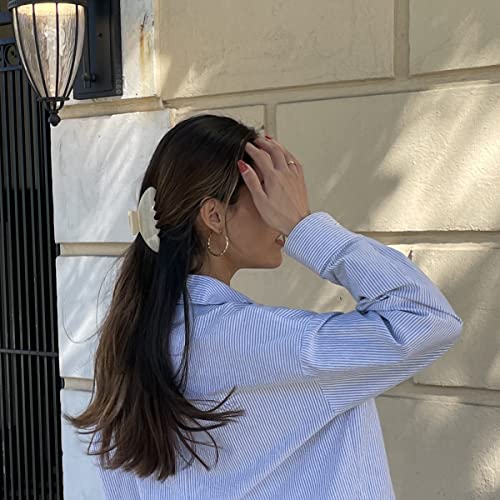 Hana Mia Large Creme Glossy Claw Clip (Single) — view 4