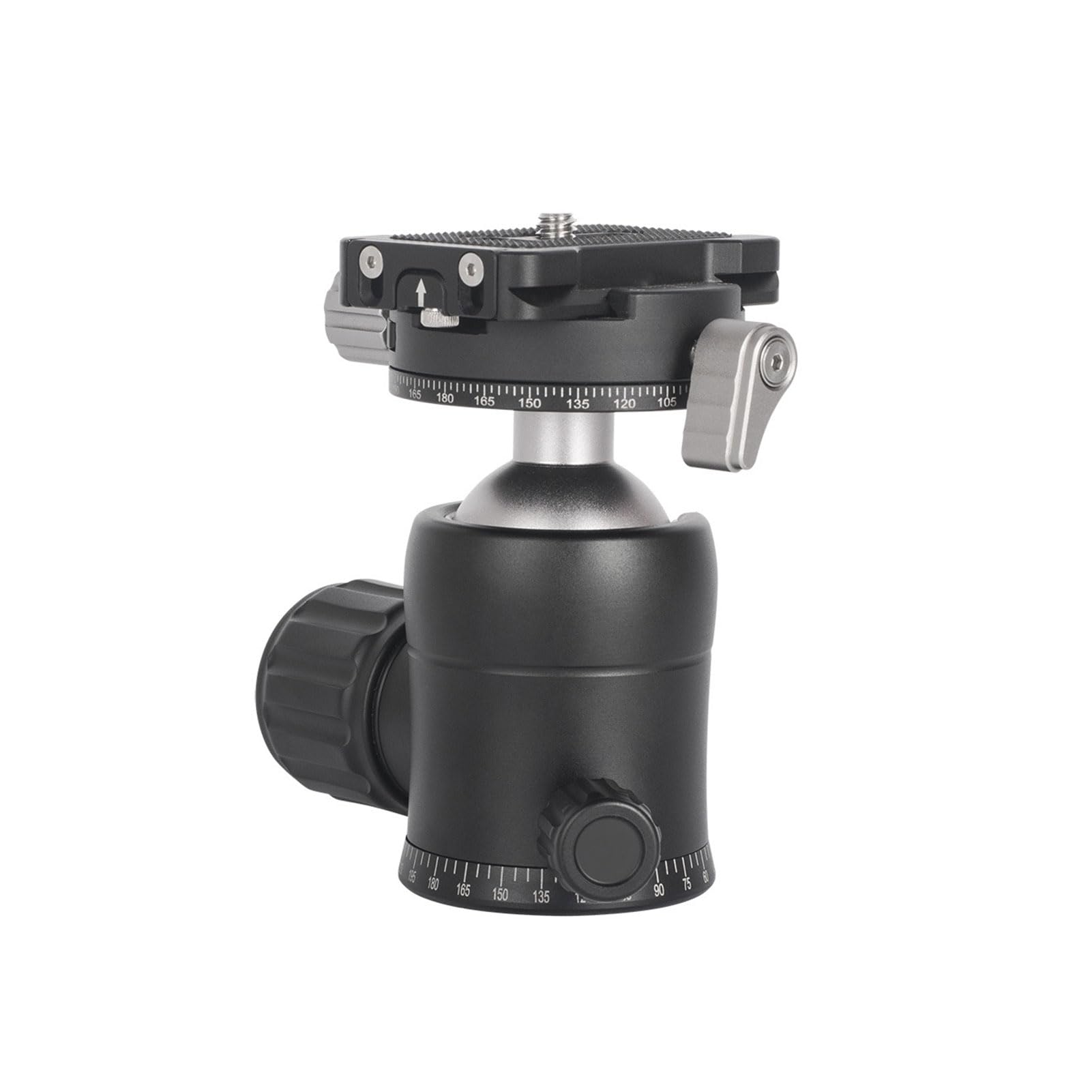 Generic Testa a Sfera Rotante a 360° Testa Panoramica per Treppiede di Grande stabilità per Sessioni di Ripresa Stabili Capacità di Carico di 8 Kg Compatibilità Universale (30 mm)