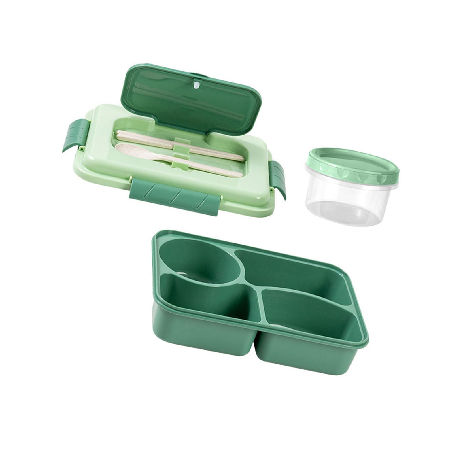 Jazuaiao Multi Functional Meal Box with Soup Storage Compartment and Eating Tool Microwave Friendly Lunch Holder for Students Microwaveable Lunch Box with Compartments