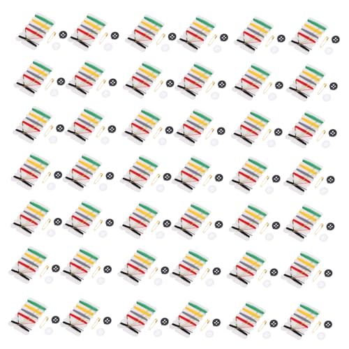 Gogogmee 100Packs Portable Sewing Kit Sewing Thread Needle for Travel Home and Hotel Use Complete Sewing Supplies for Quick Repairs Embroidery
