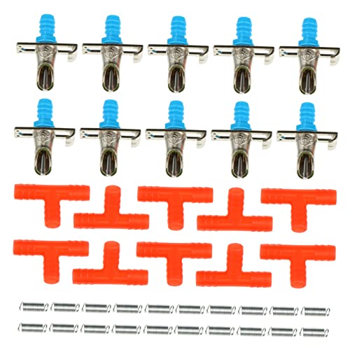 HOLIDYOYO Rabbit Water Bottle Nozzle 10pcs Feeding Bowls Dual Spring Design Safe for Pets