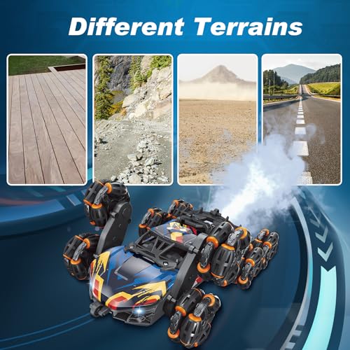 Cool 8 Wheels Hand Controlled rc Stunt Car Toys, Gesture Sensing Remote Control Cars for Boys Age 6 7 8-12 13 14 Year Old, Birthday Gifts Ideas for Kids - Image 6