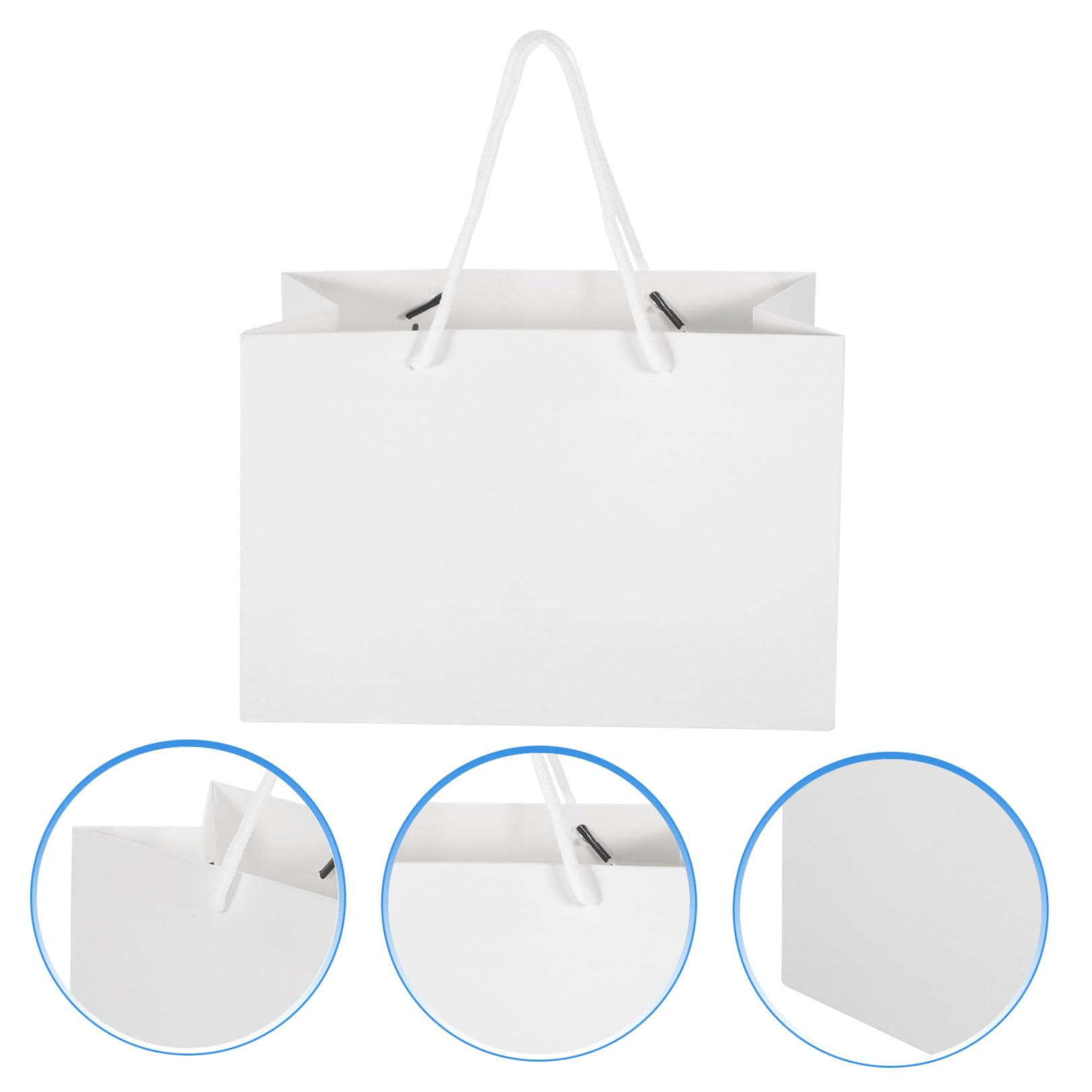 KAJNBN 20 Bolsas de Obsequio de Papel Kraft con Asas, Reutilizables y Portátiles, Tamaño 24x17x10 Cm para Cumpleaños, Bodas y Eventos Obsequios