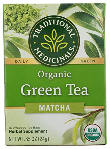 Traditional Medicinals Tea, Organic Green Tea Matcha, Genmaicha, ...